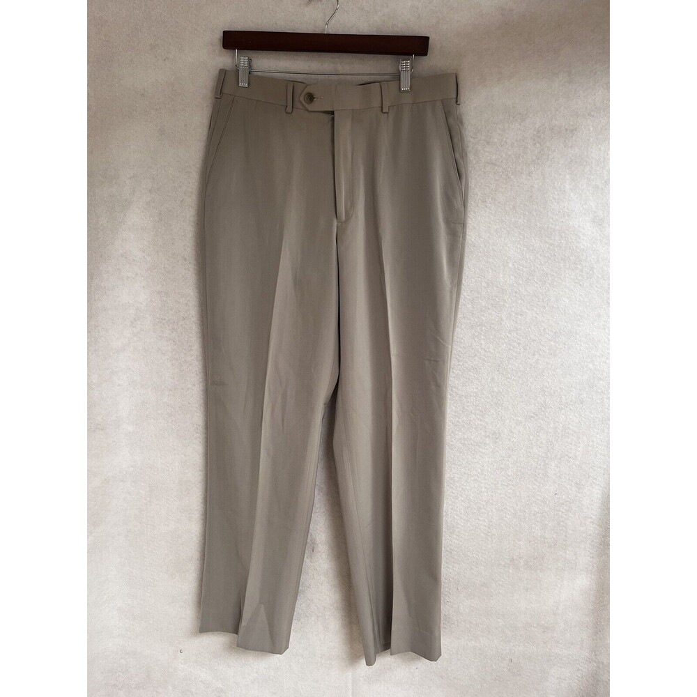 PIERRE CARDIN Pants Vintage Trousers Men’s 33x31 Pleated Olive ￼ slacks NEW